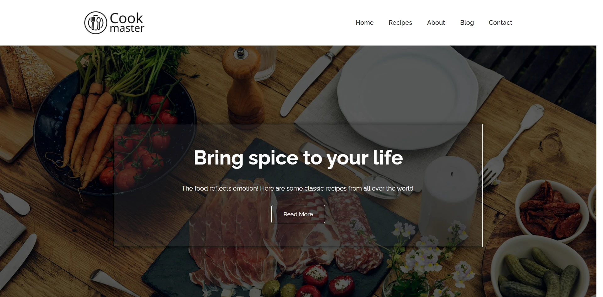 Food Blog Elementor template