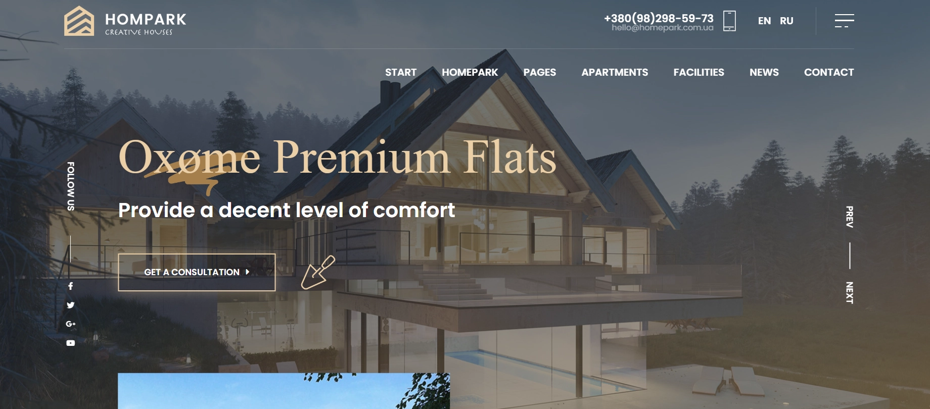 Hompark luxury WordPress theme