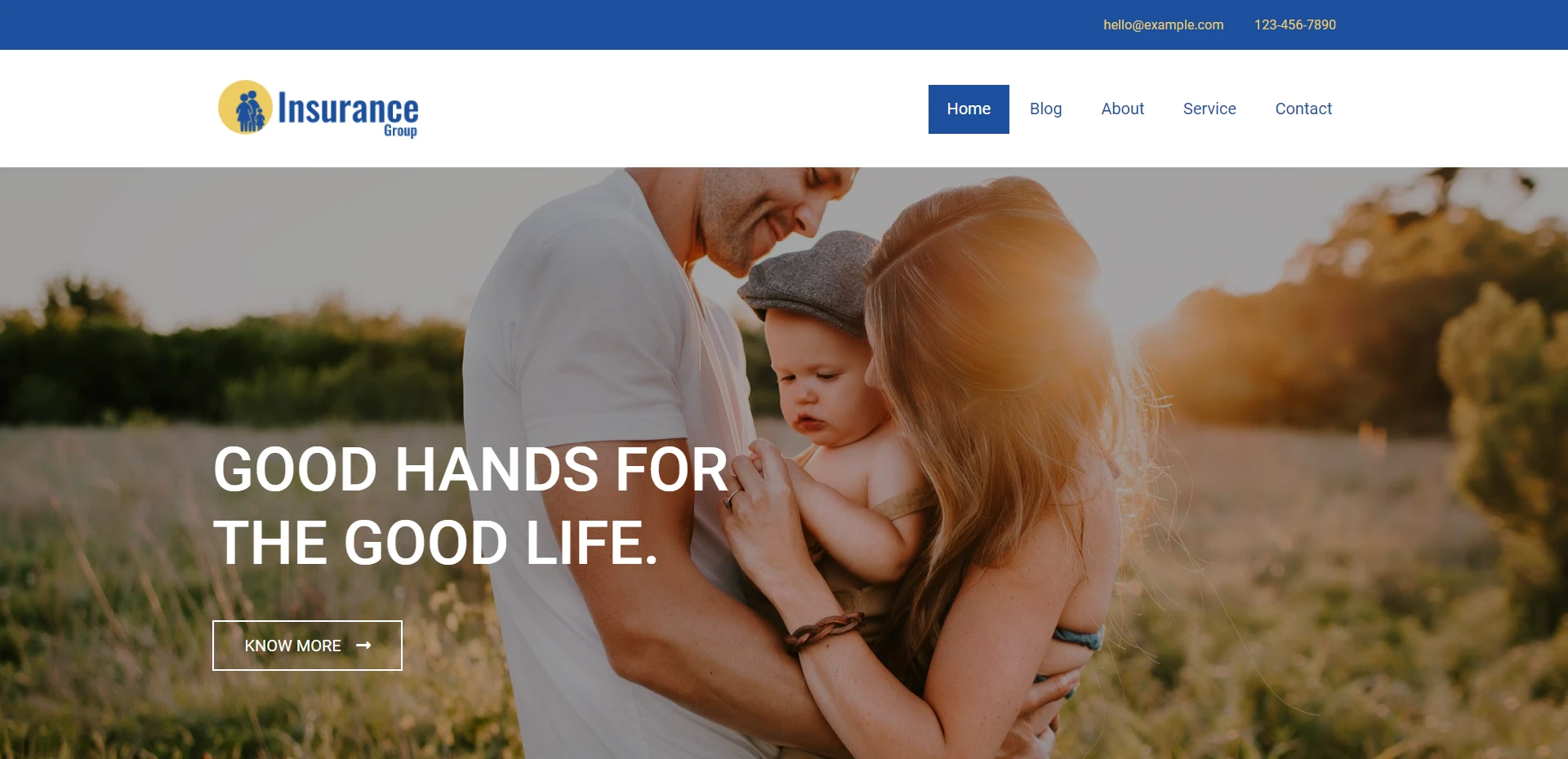Insurance elementor template