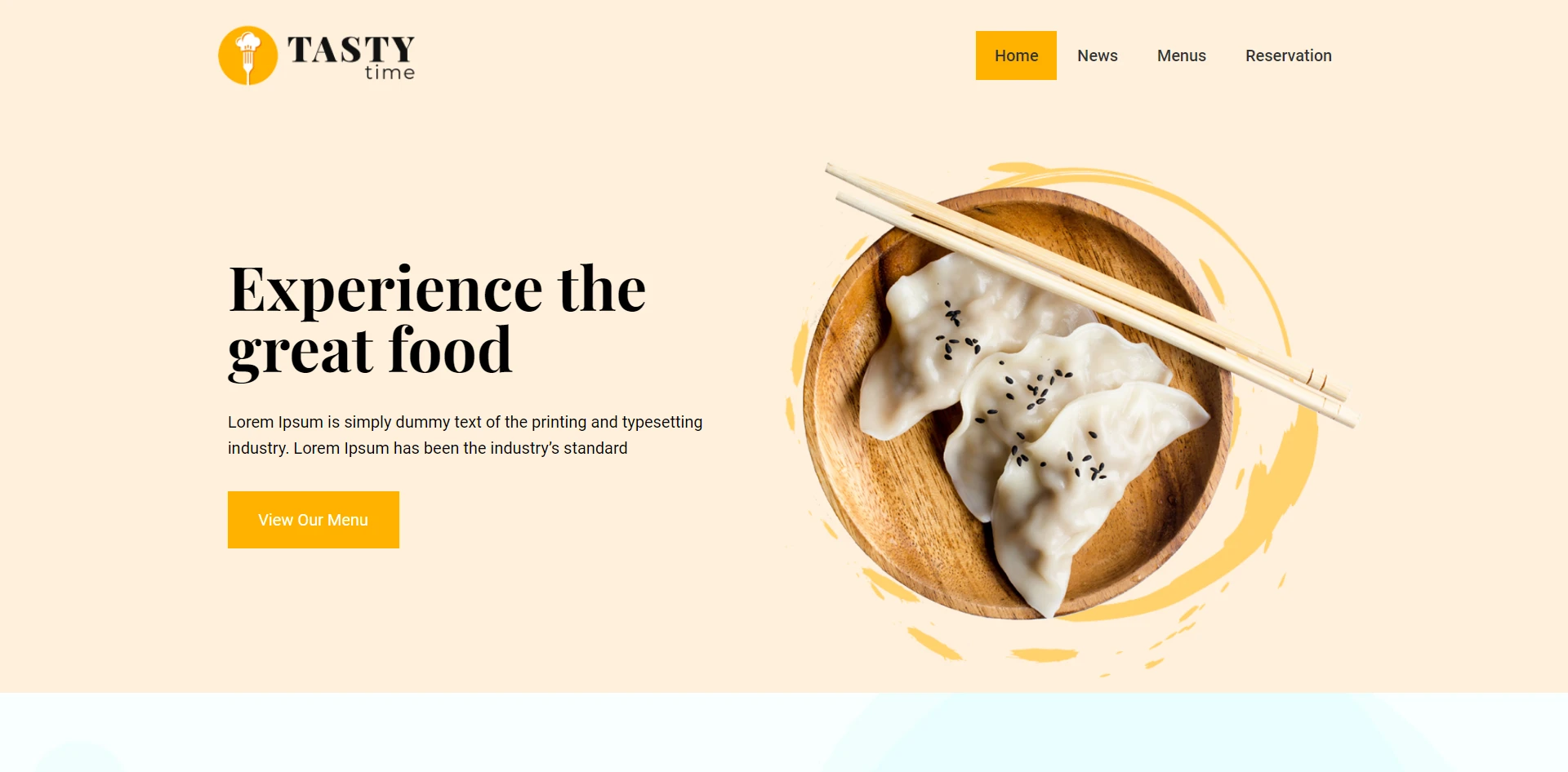 Restaurant elementor template