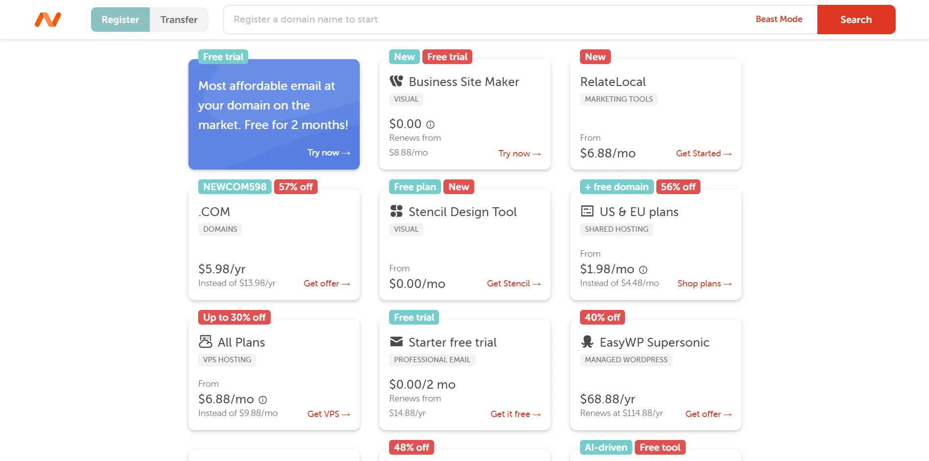 Namecheap pricing