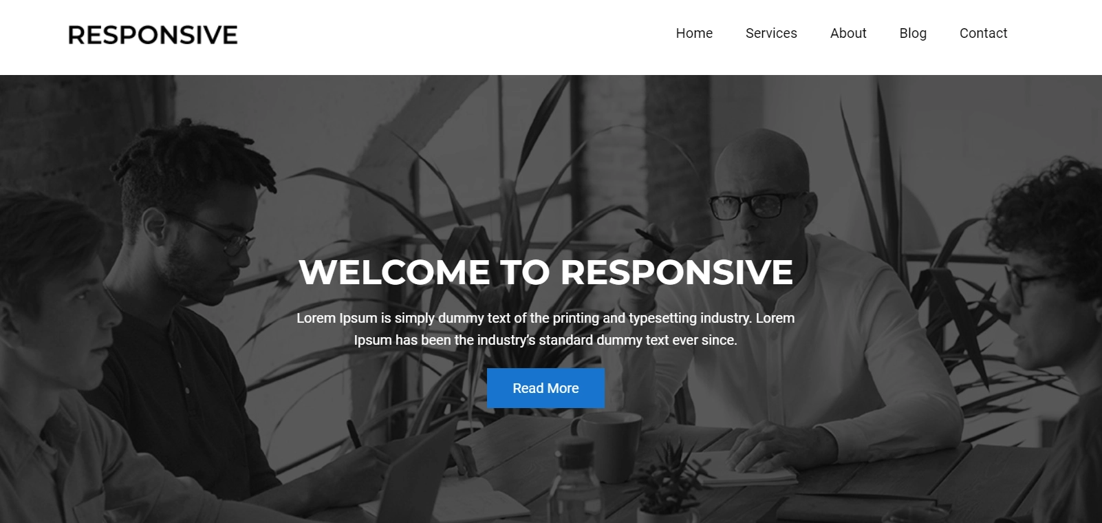 One page business template