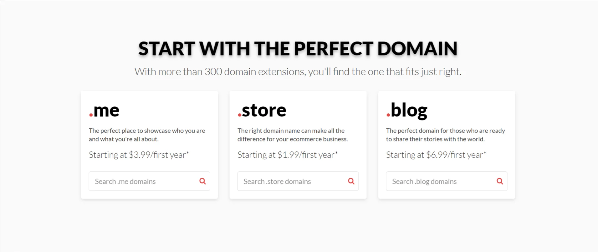 Domain.com pricing - domain registrar