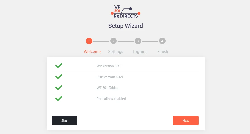 WP 301 Redirects setup wizard