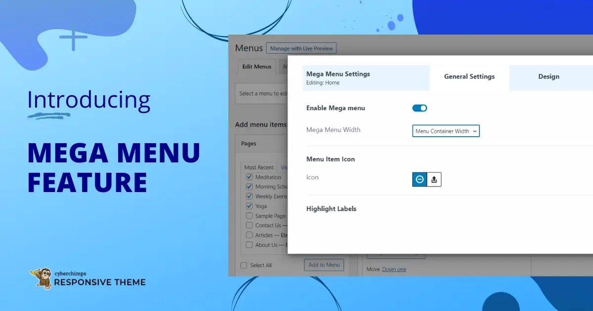 Introducing Mega Menu in Cyberchimps Responsive theme