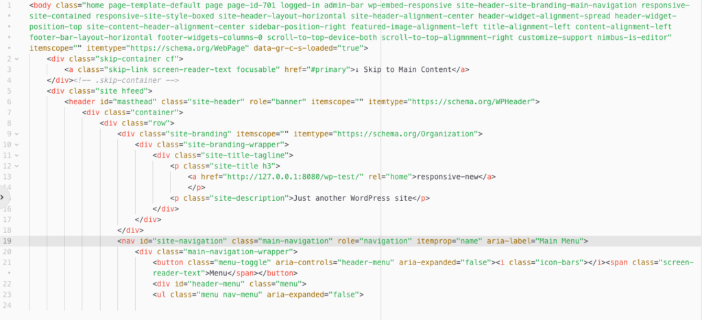 New HTML Structure