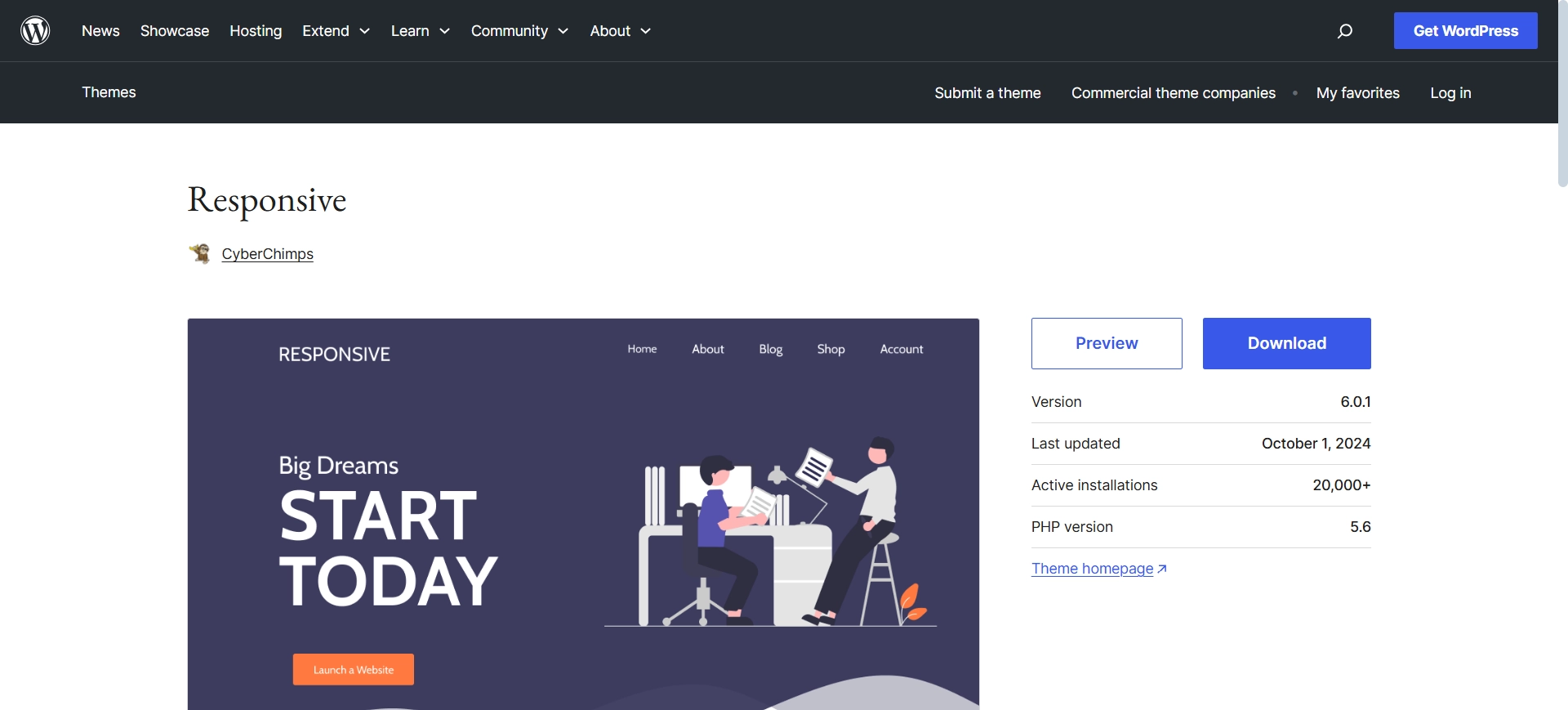 Responsive theme repository
