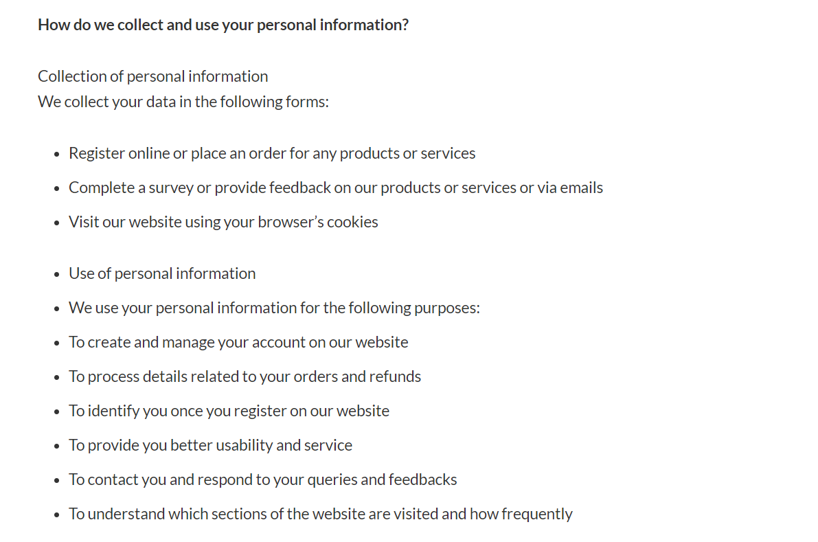 Purpose of privacy policy: How the Data is Used