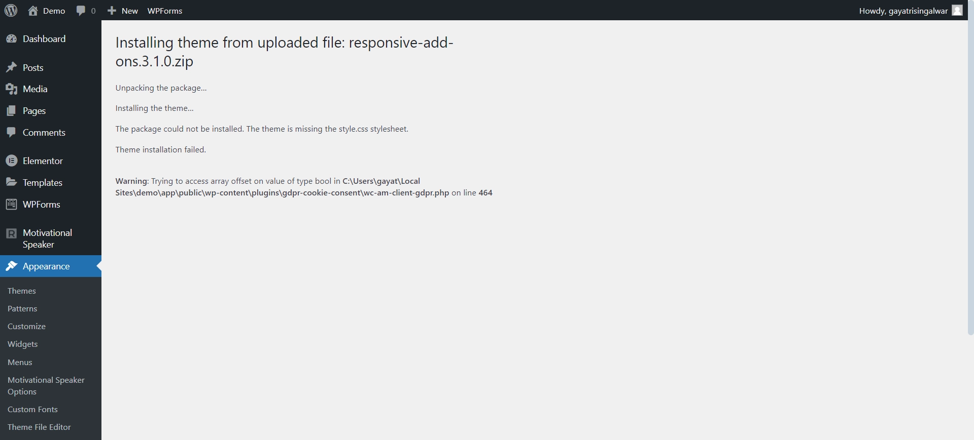 Installing problem