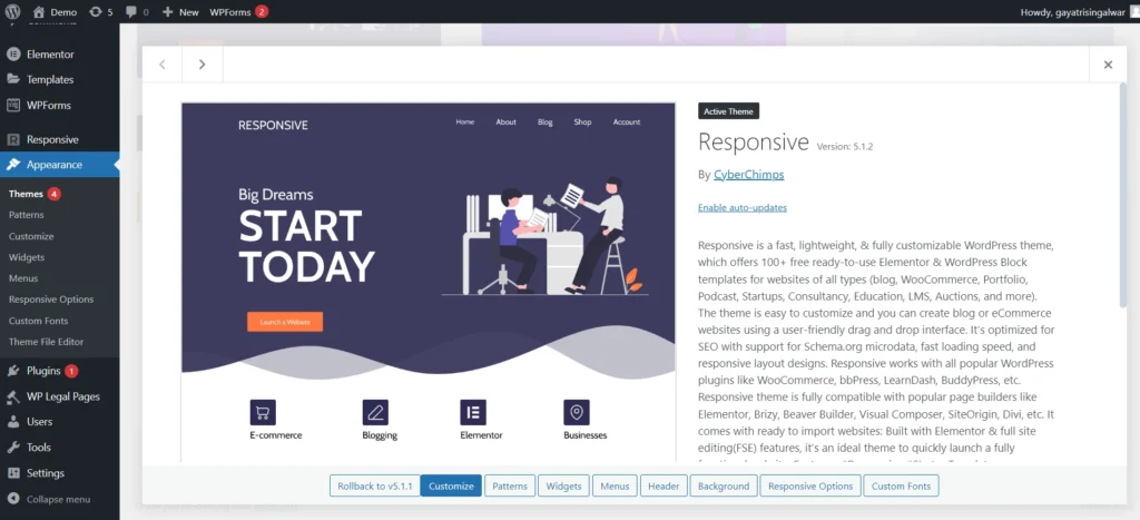 responsive theme