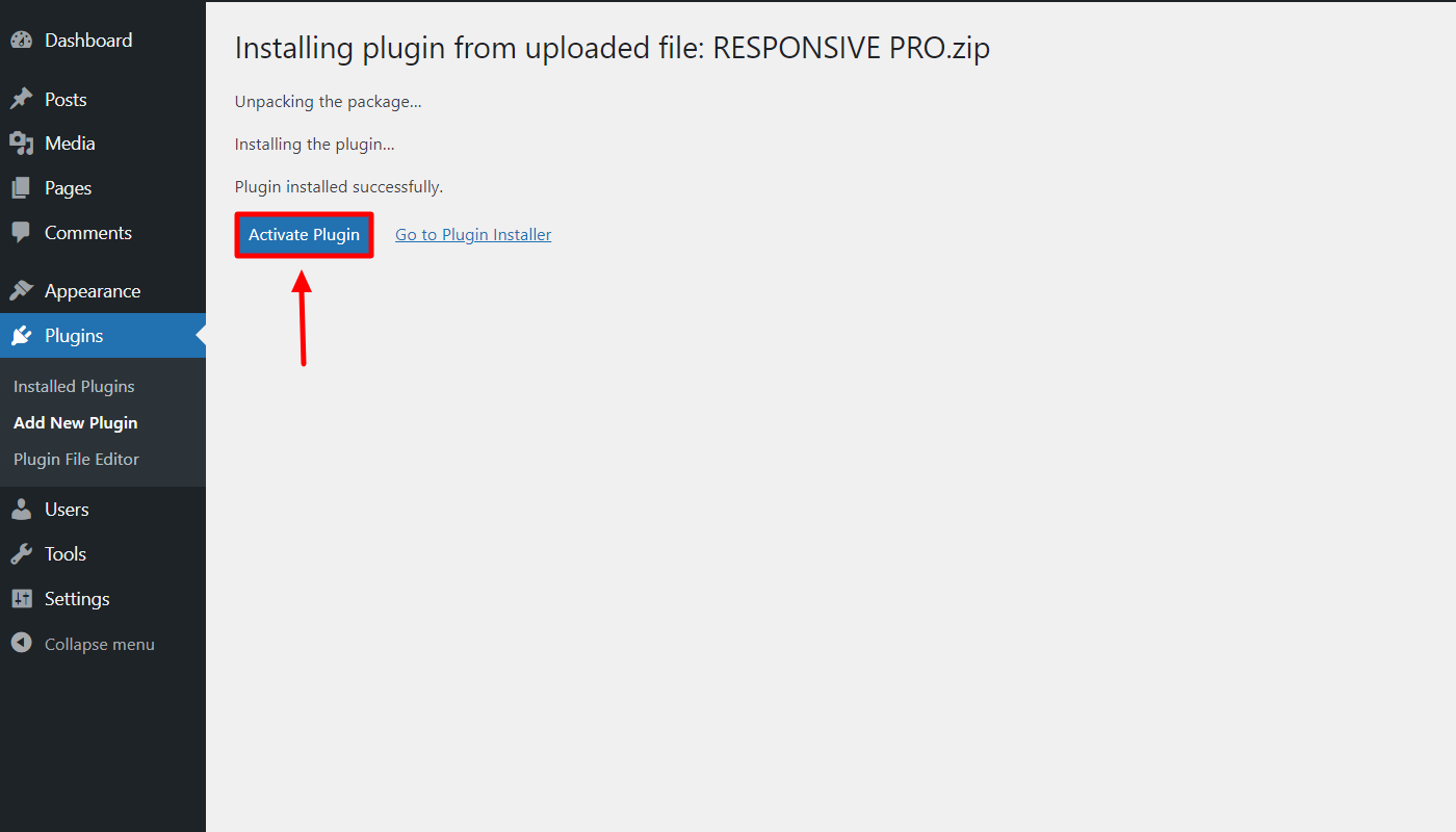Activate Plugin