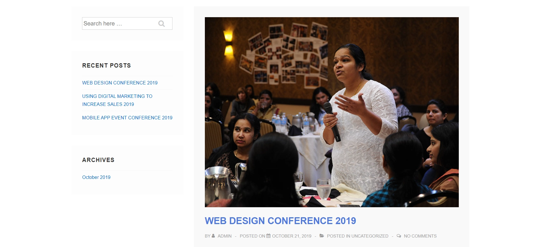 create an event website