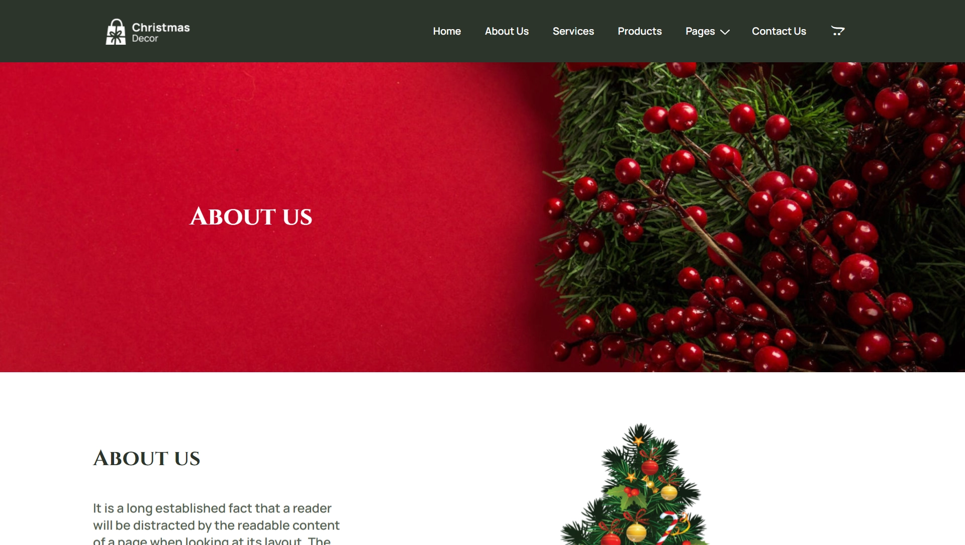 Christmas website template