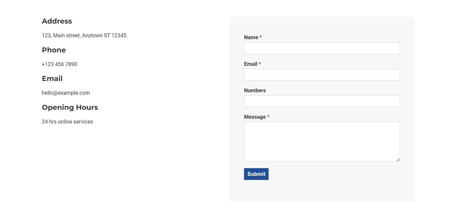 Transport Services starter template