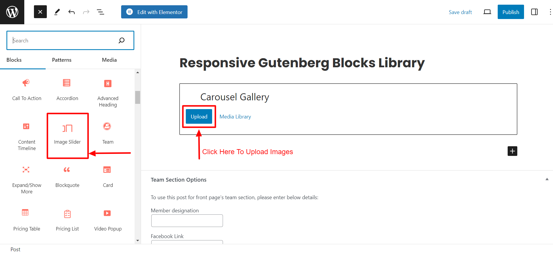 Image Slider widget
