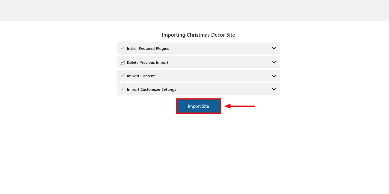 Importing site