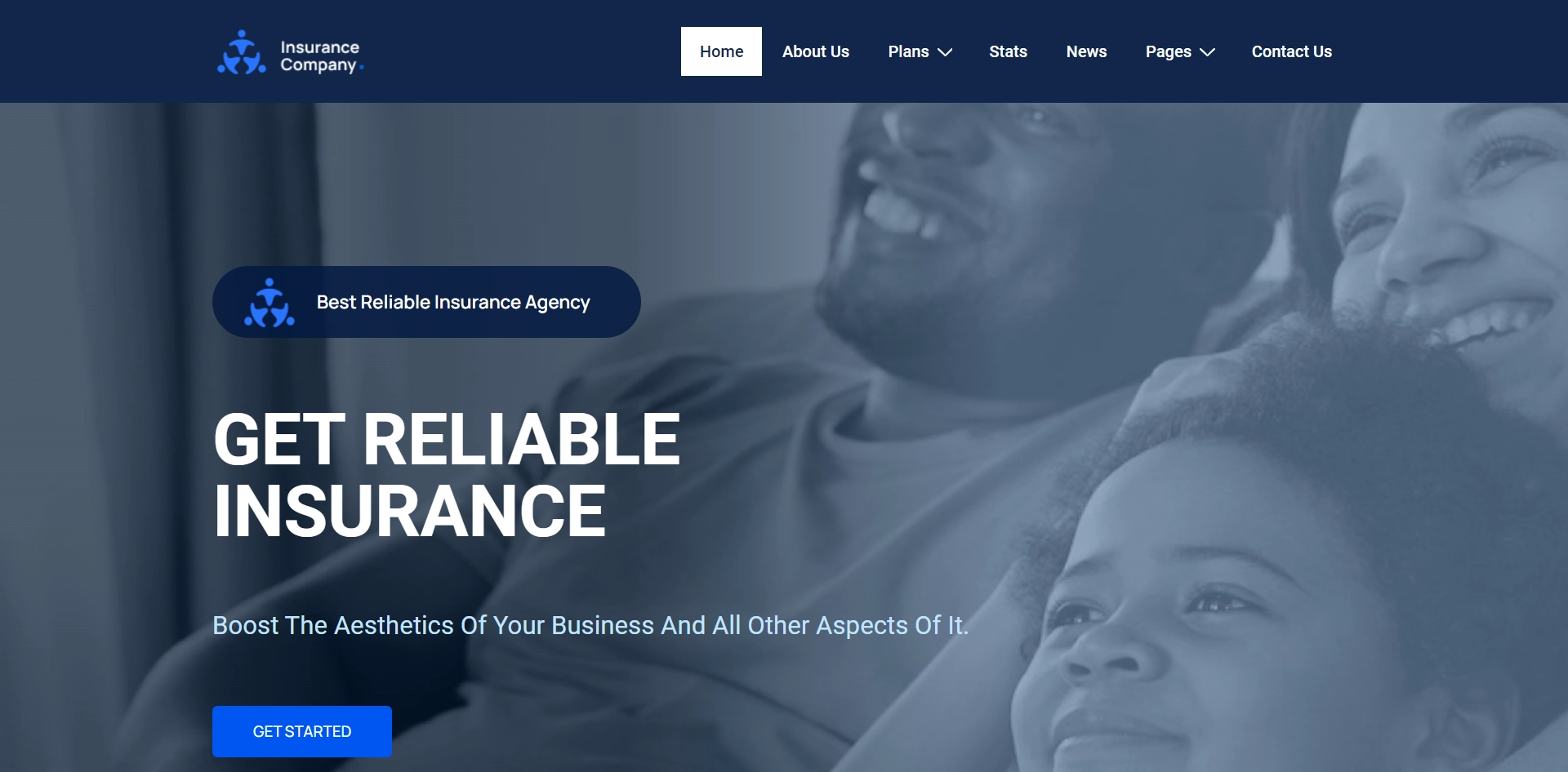 Insurance Company WordPress website