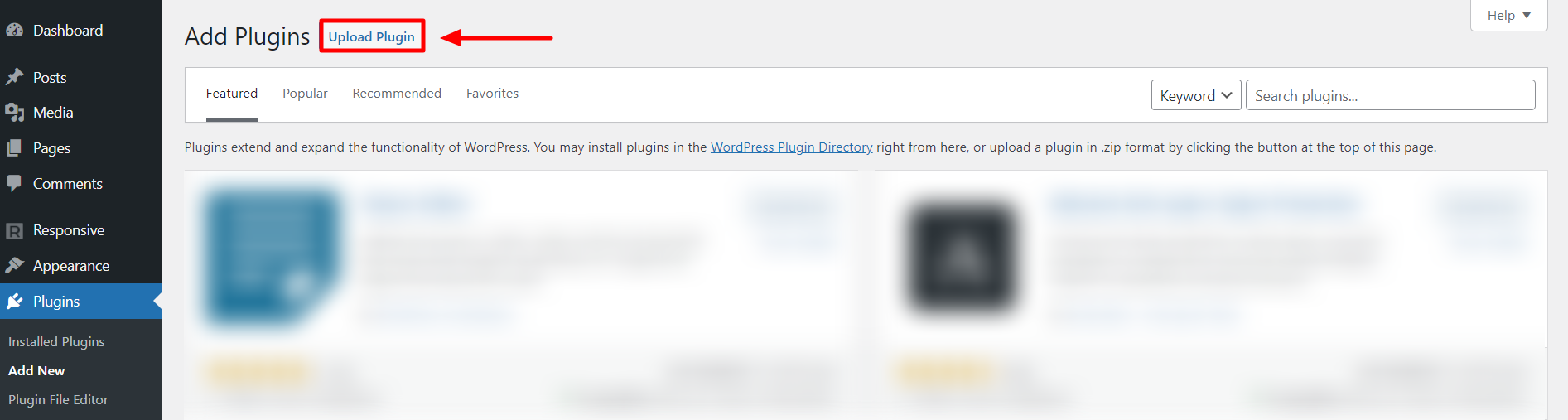 Uploading plugin