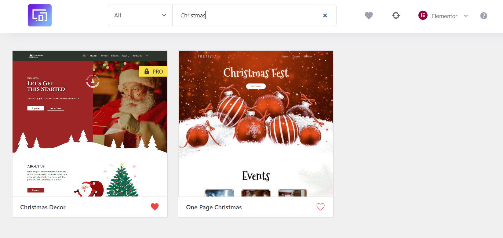 Christmas Starter templates