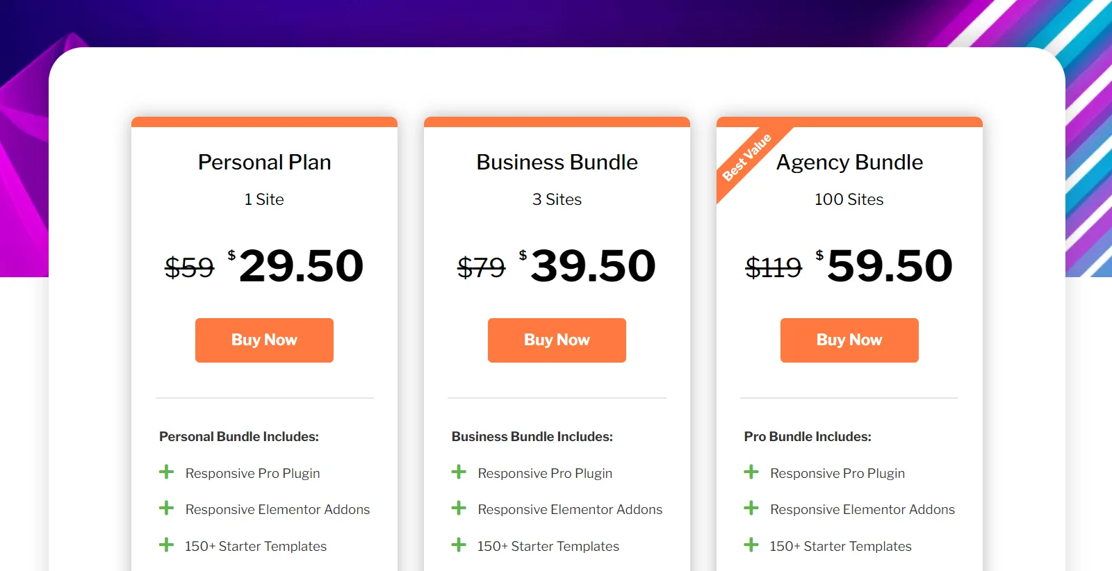 Responsive pro pricing