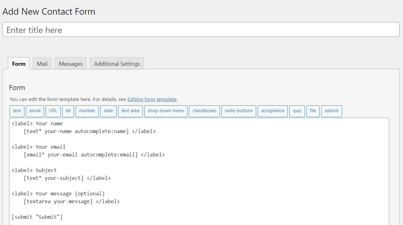 Contact Form 7 layout
