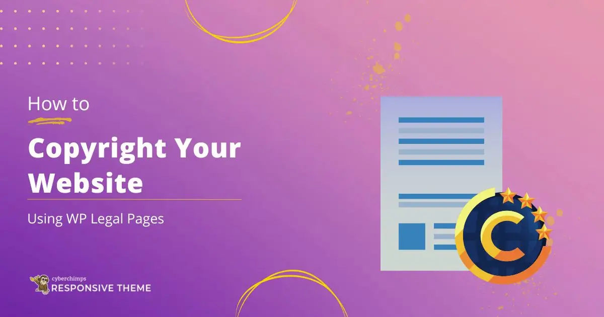 How to copyright your website using wp legal pages plugin