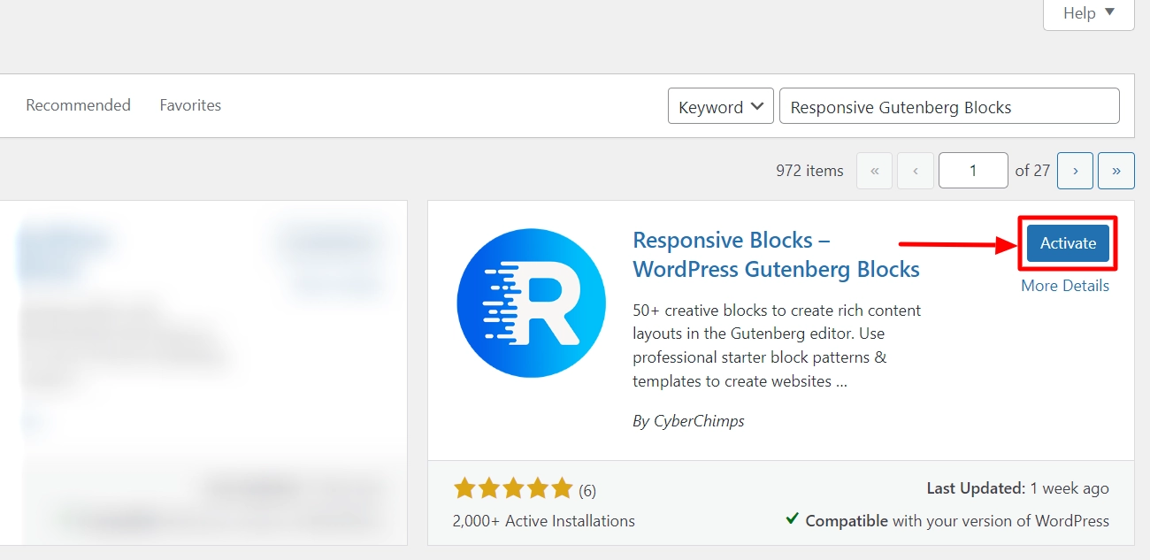 Activate Responsive Gutenberg Blocks