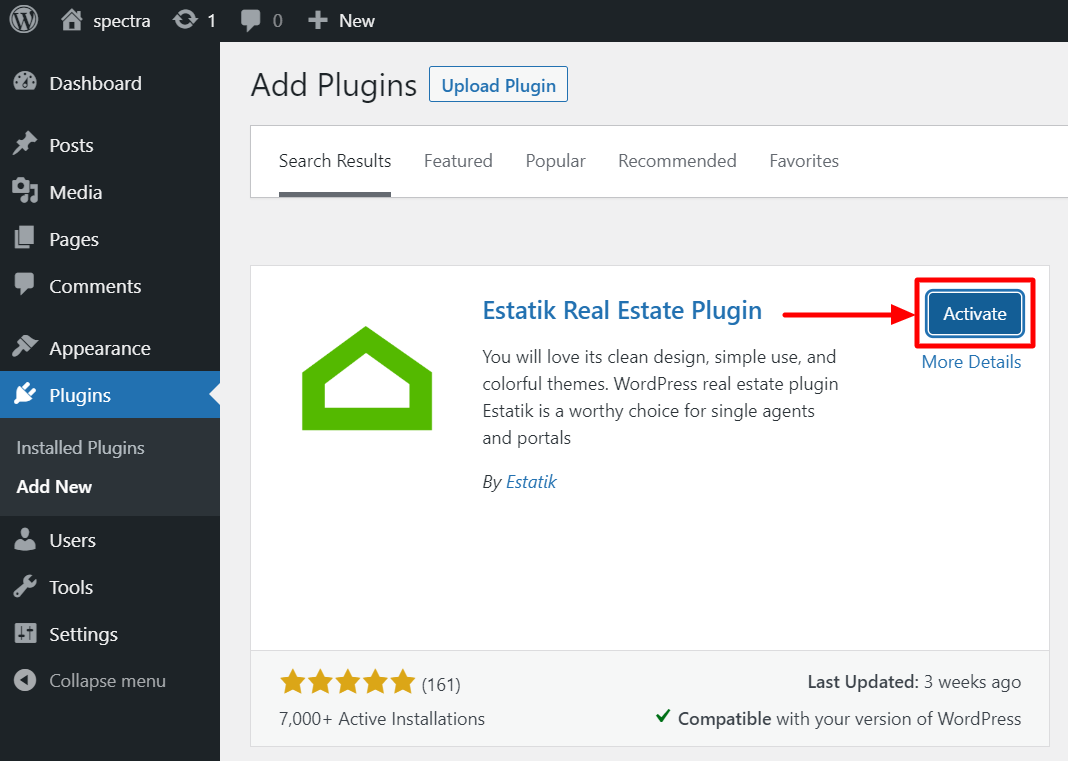 activate the plugin