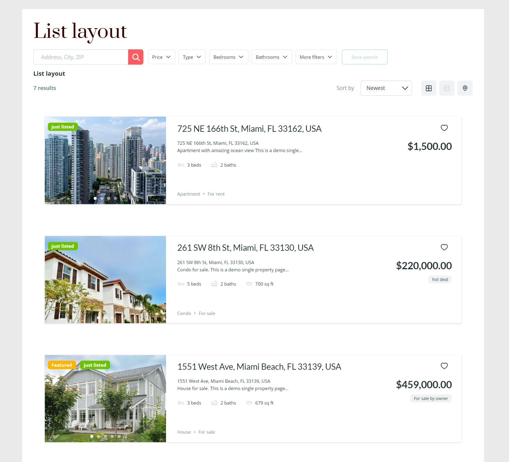 View the listings