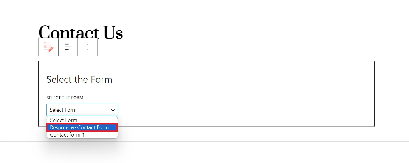 Select the form