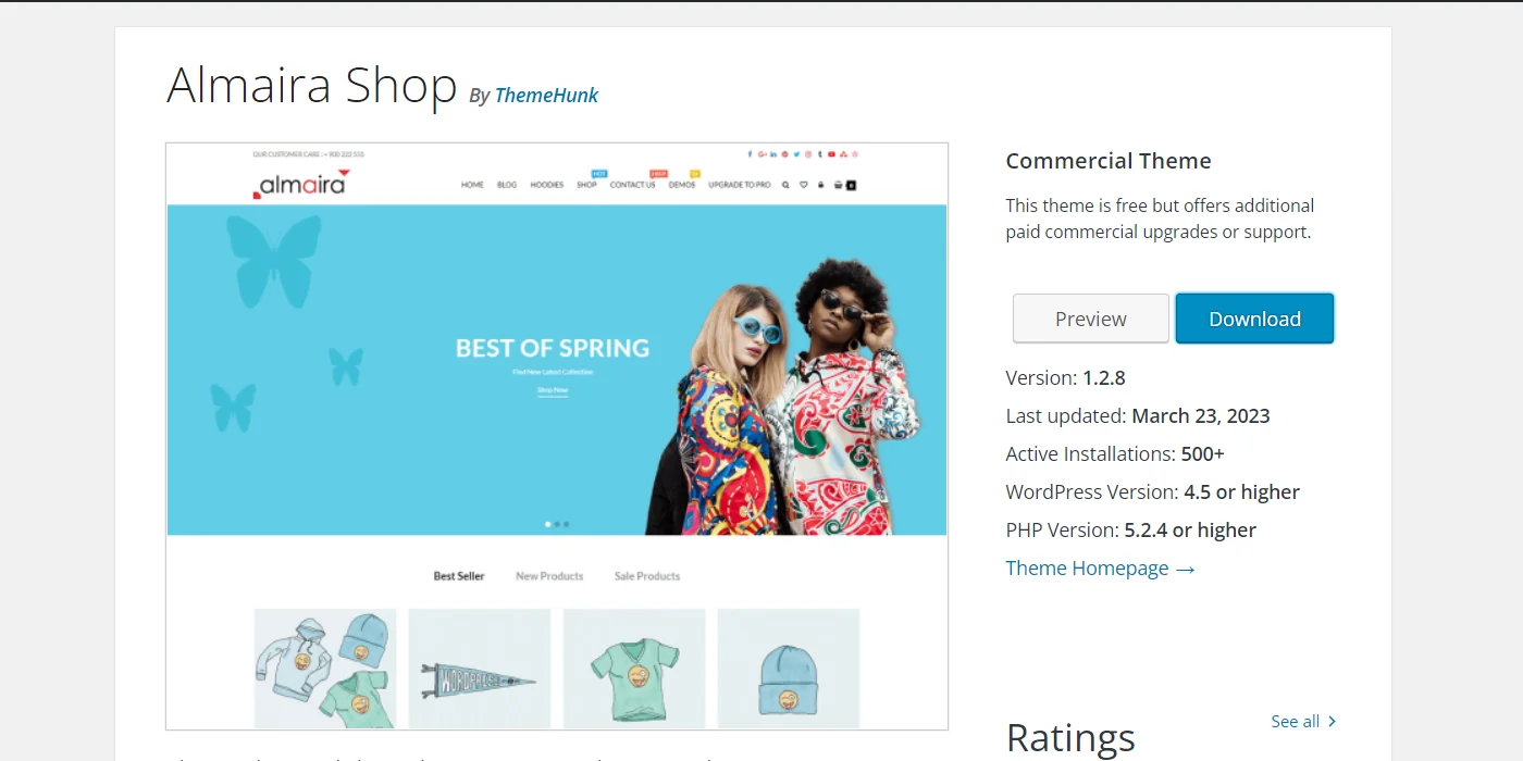 Almaira shop WooCommerce themes