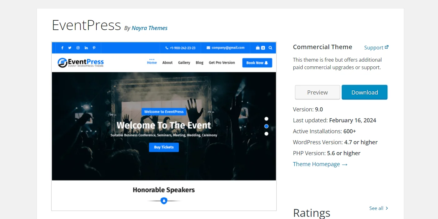 EventPress theme
