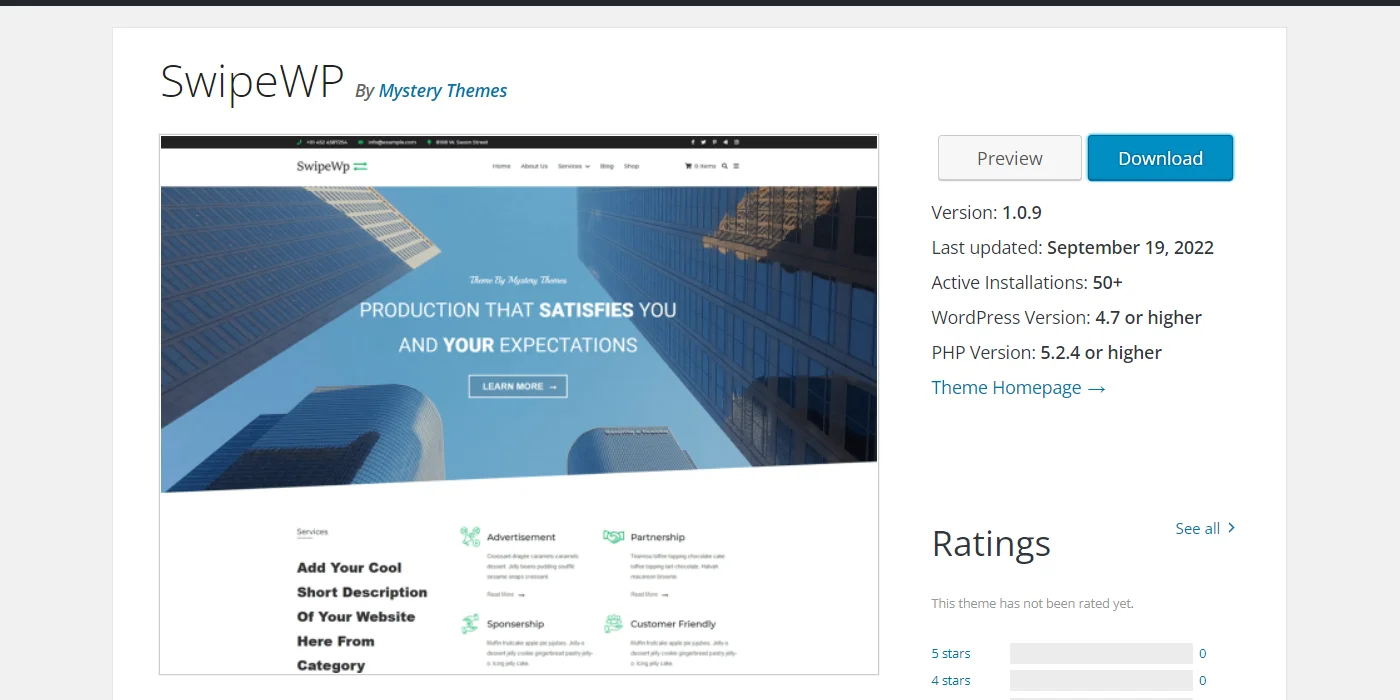 SwipeWP WordPress theme