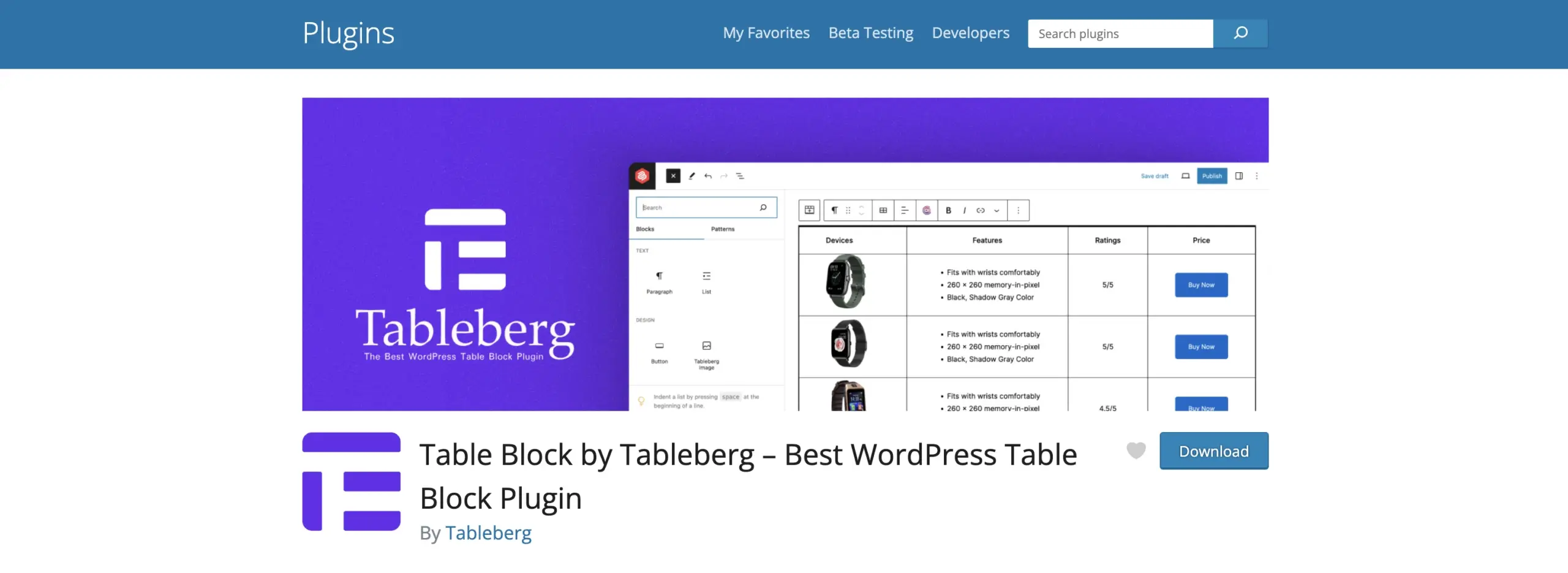 TbaleBerg