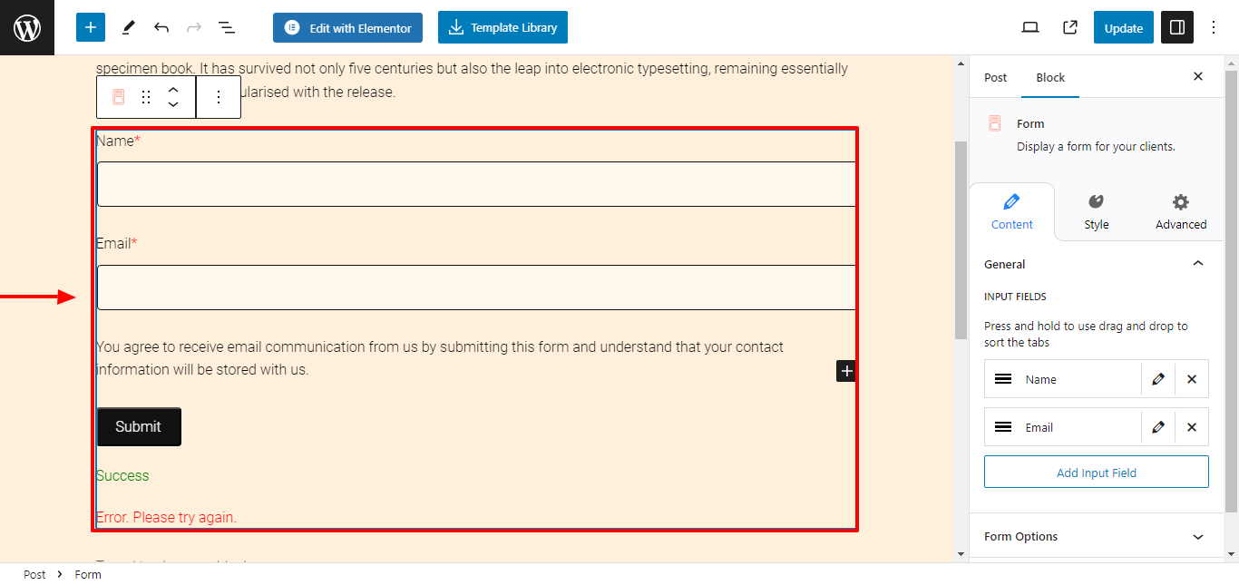 Subscribe Form