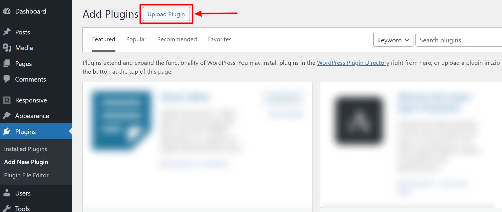 Upload plugin