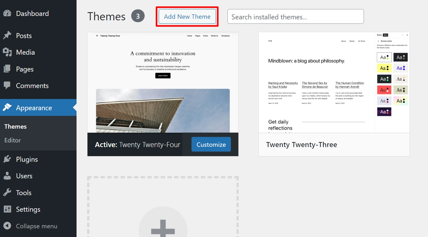 Click on Add New button