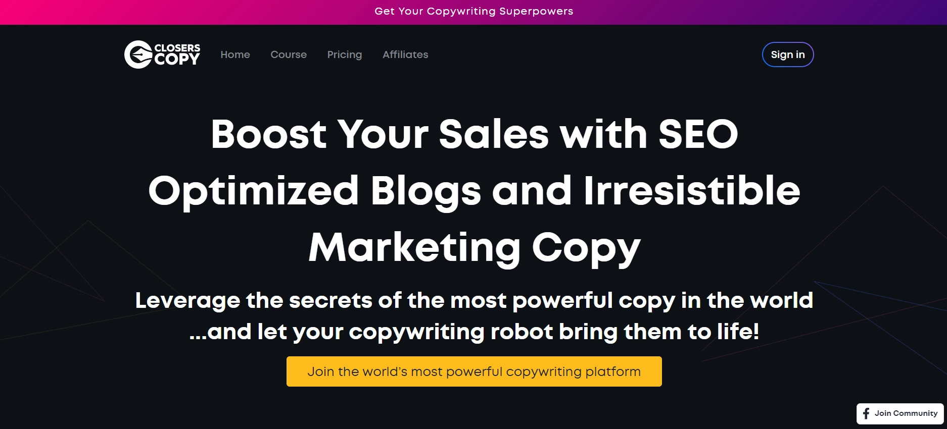 ClosersCopy ai writing tool