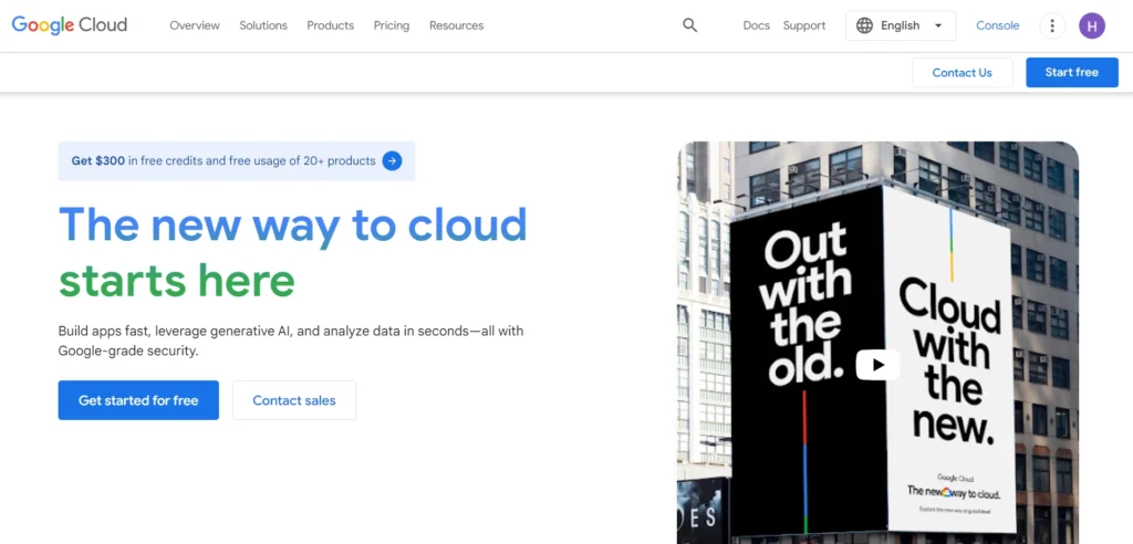 Google cloud hosting