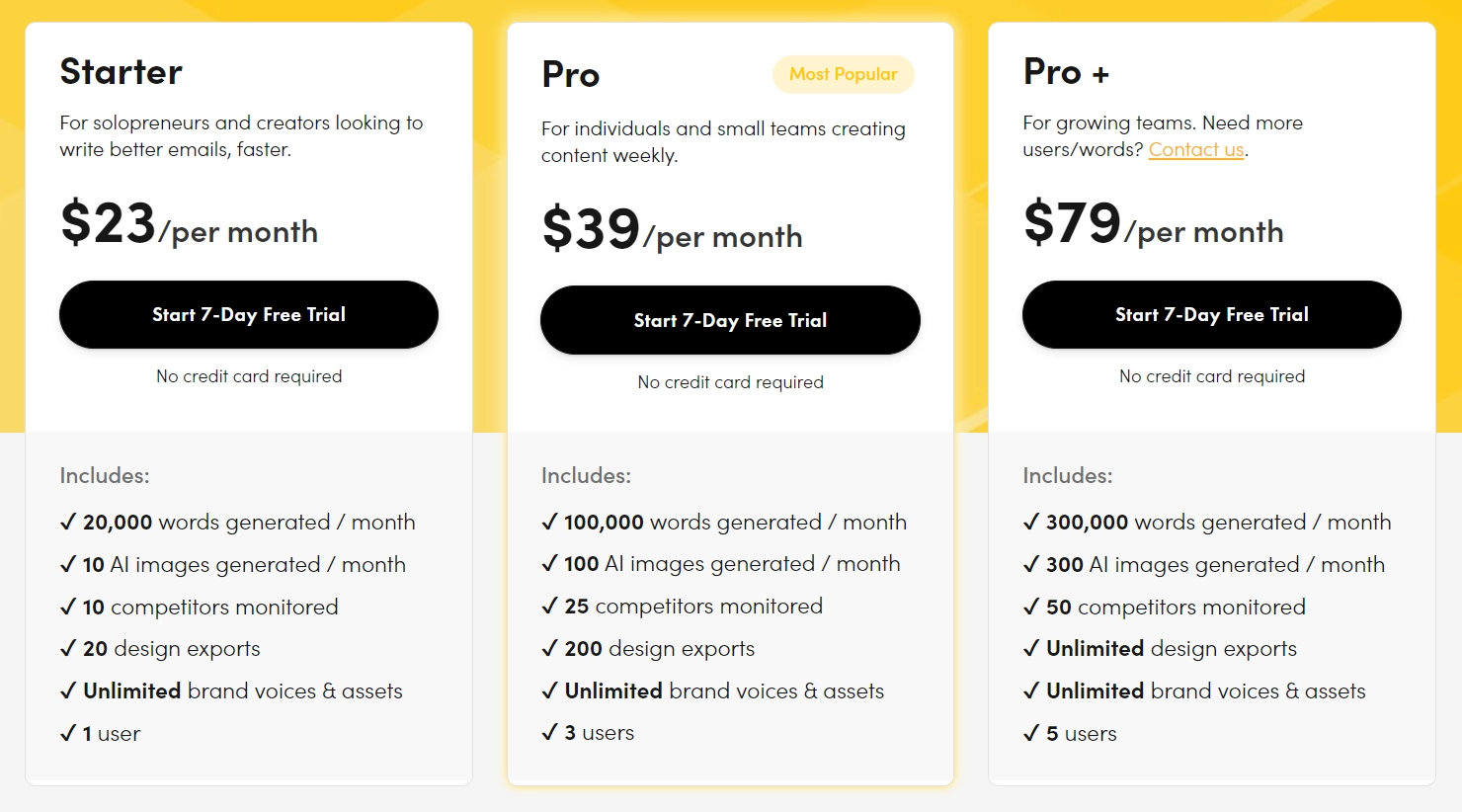 Hoppy copy pricing