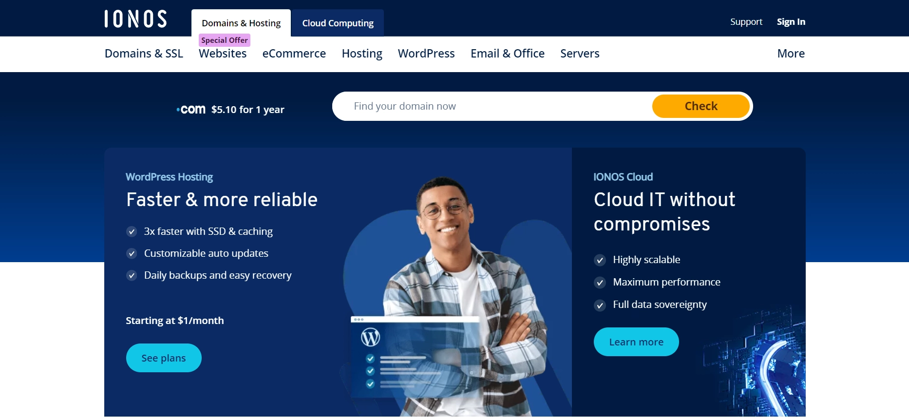 IONOS website hosting