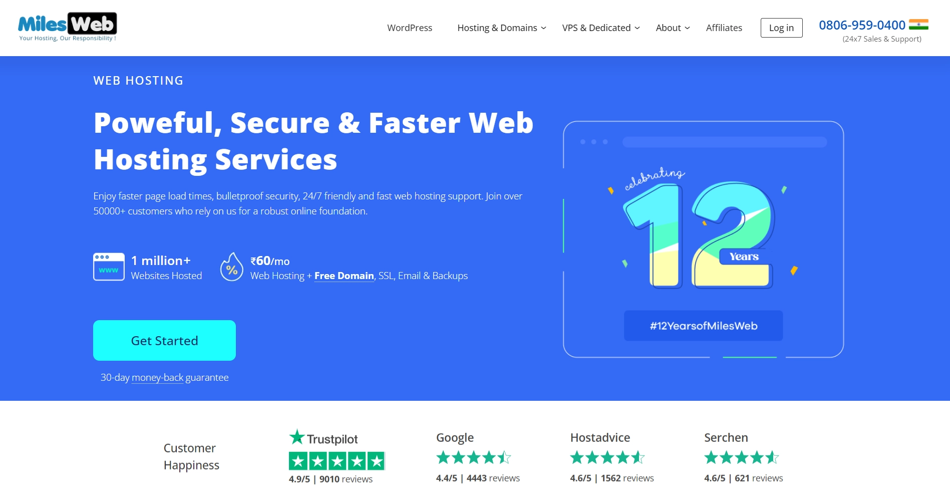 Milesweb cheap website hosting