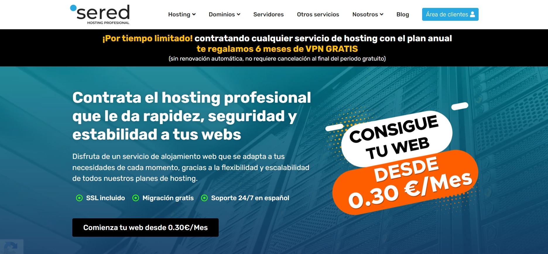 Sered web hosting