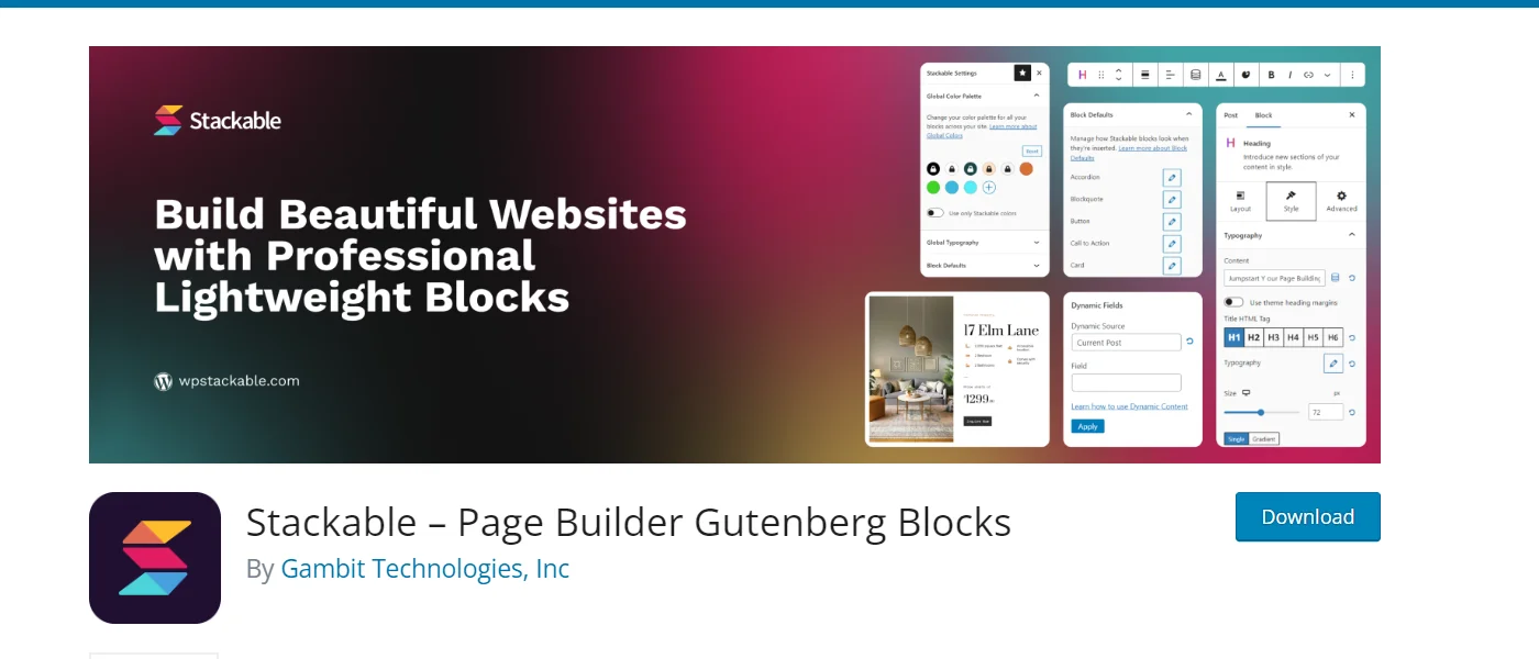 Stackable plugin