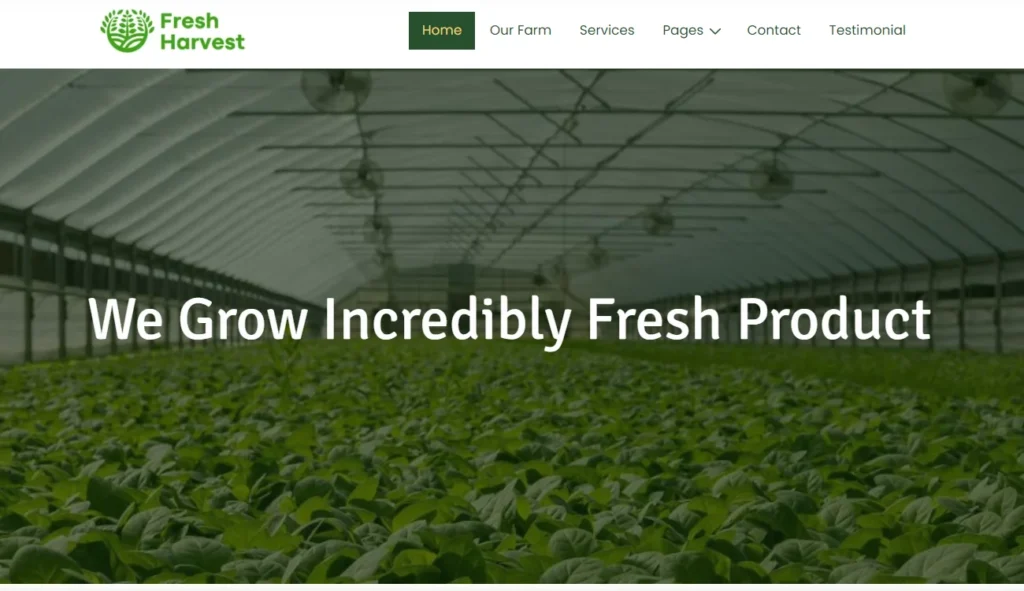 Fresh harvest farming theme template 