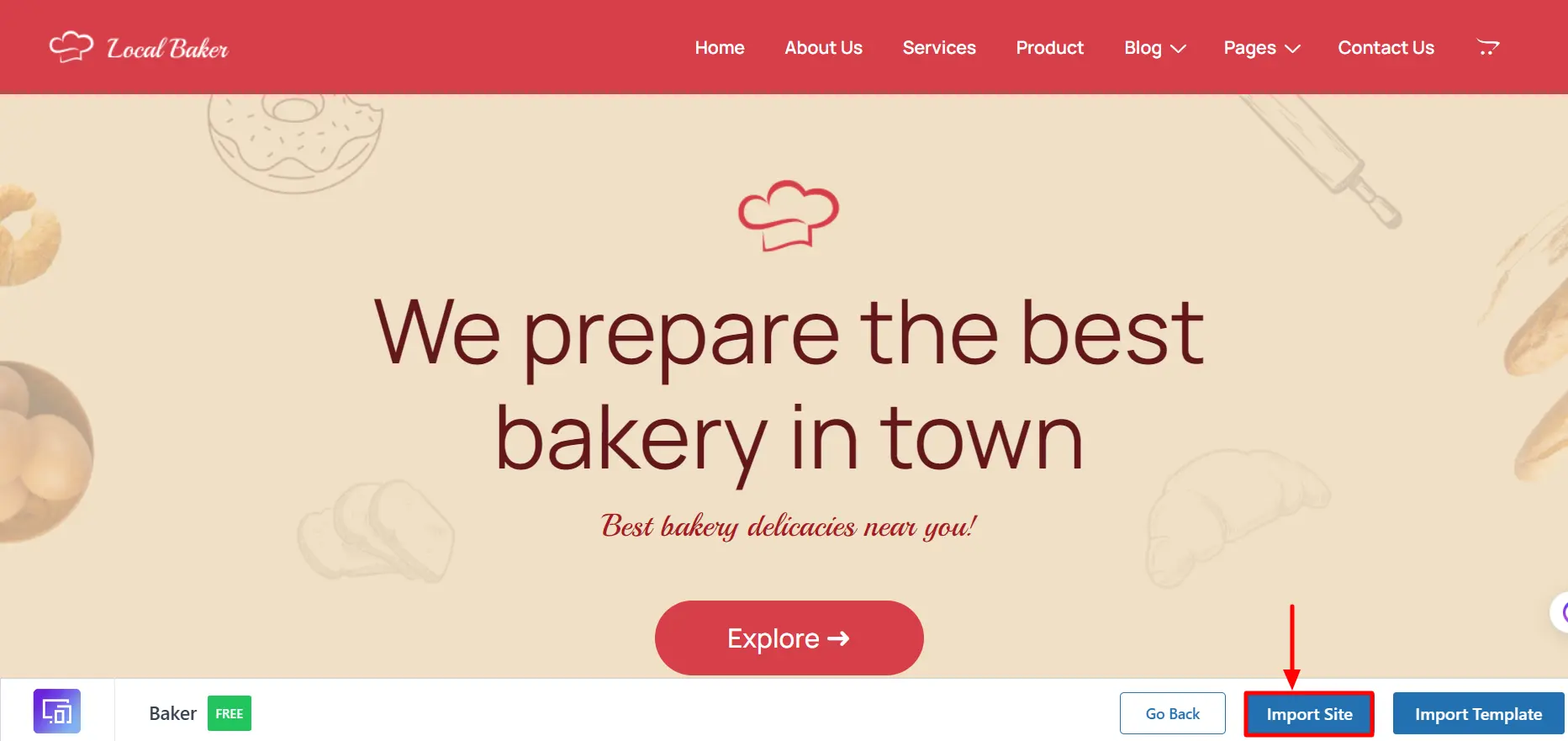 Importing site