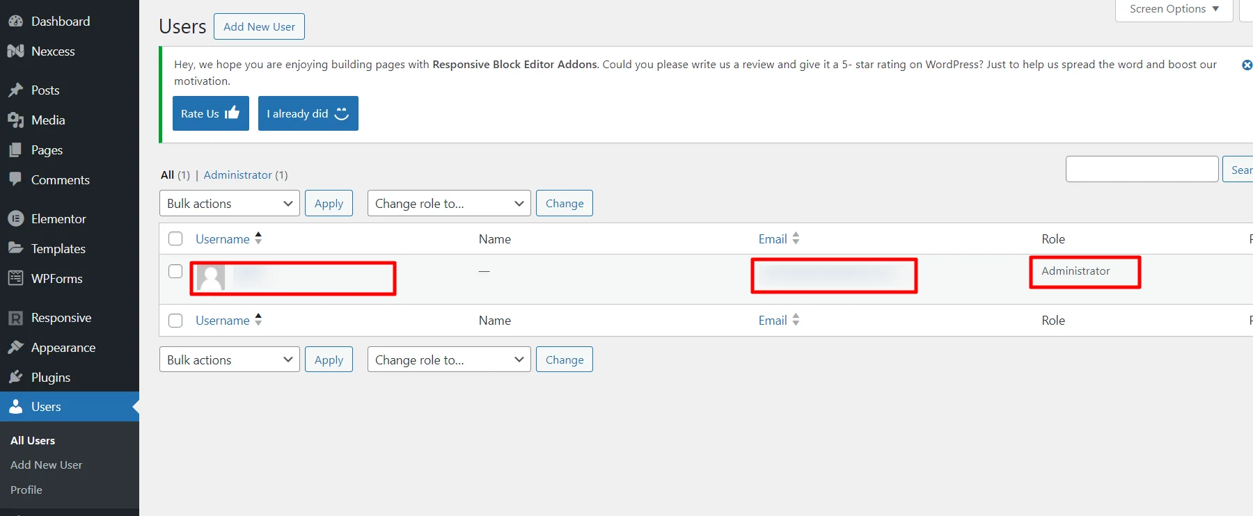 Checking successful addition of new admin