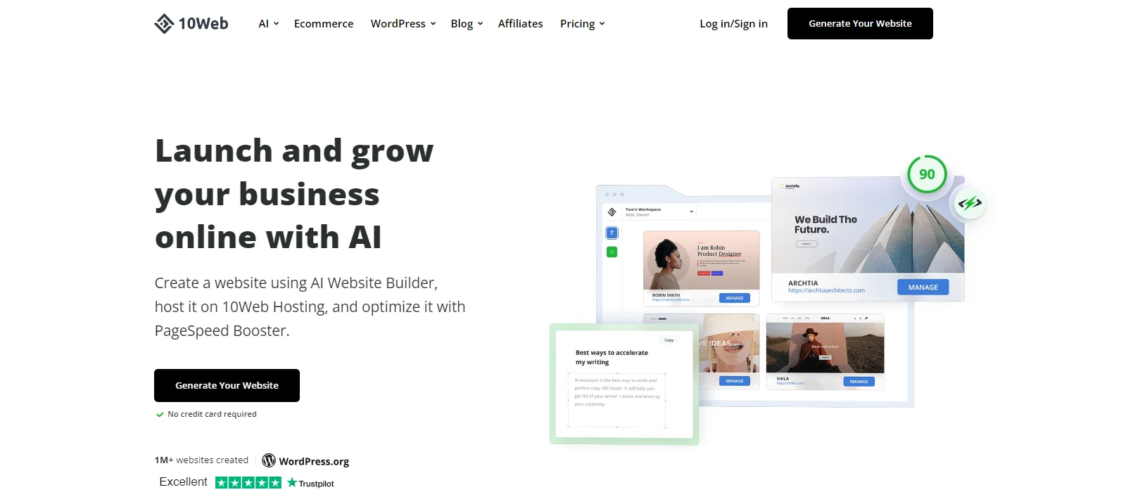 10Web AI website maker