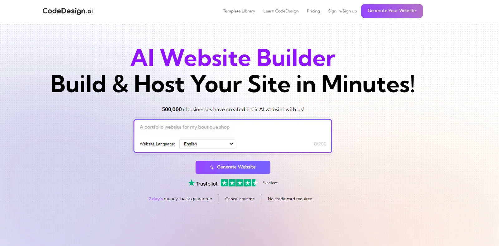 CodeDesign AI website builder