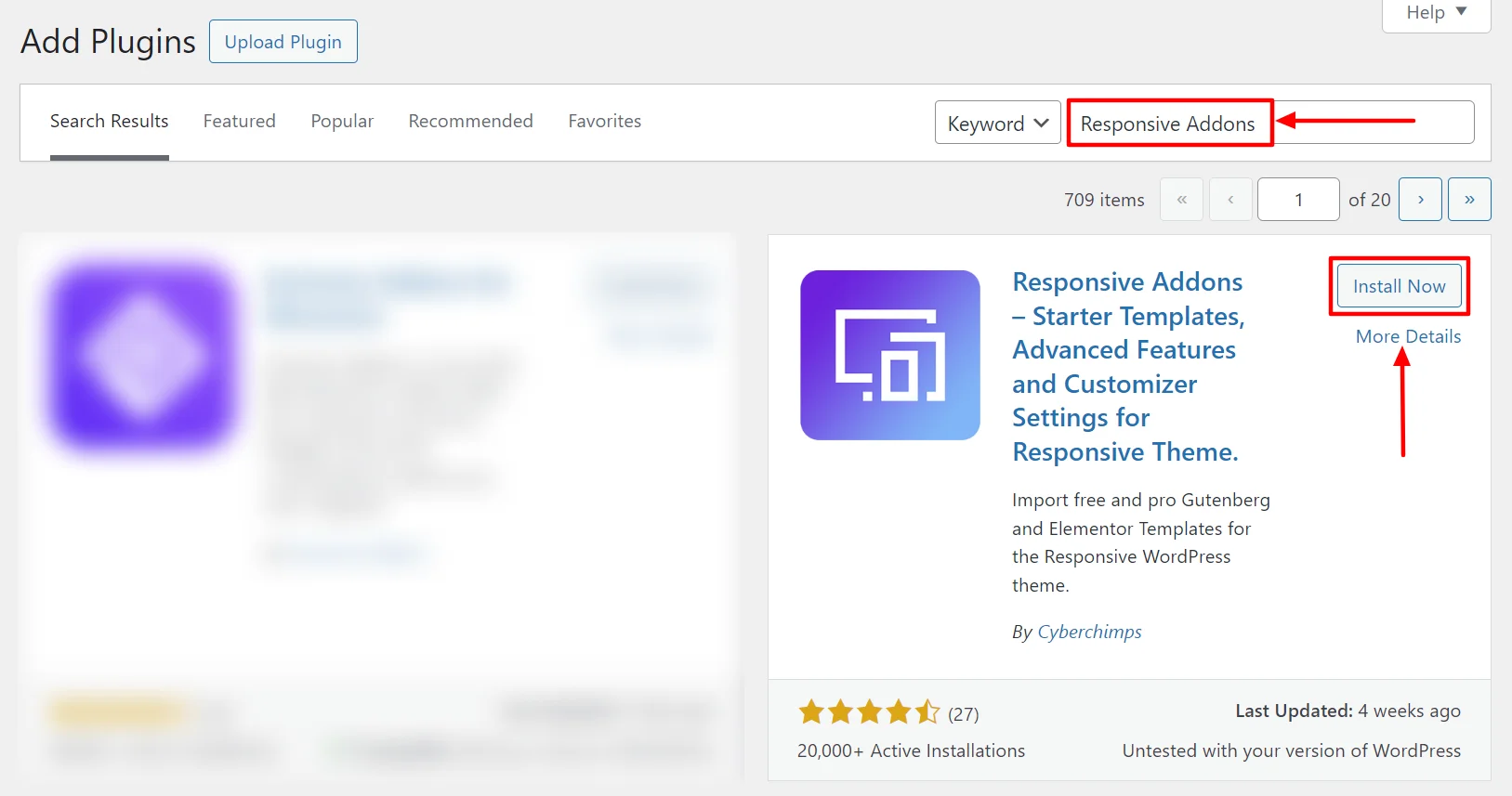Install Responsive Addons plugin